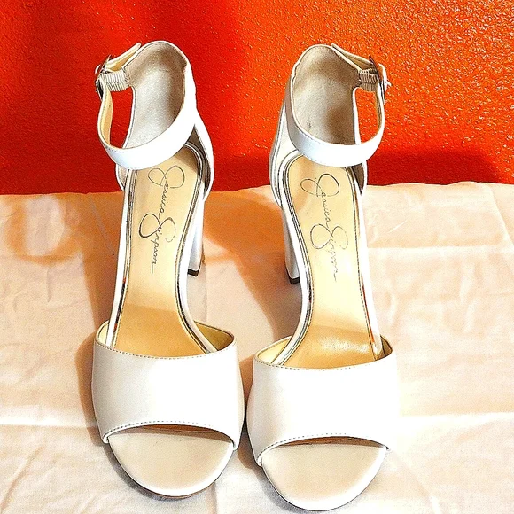 Jessica Simpson Women's Sekani Ankle Wrap Pump - Satin Evening Heels With Buckle